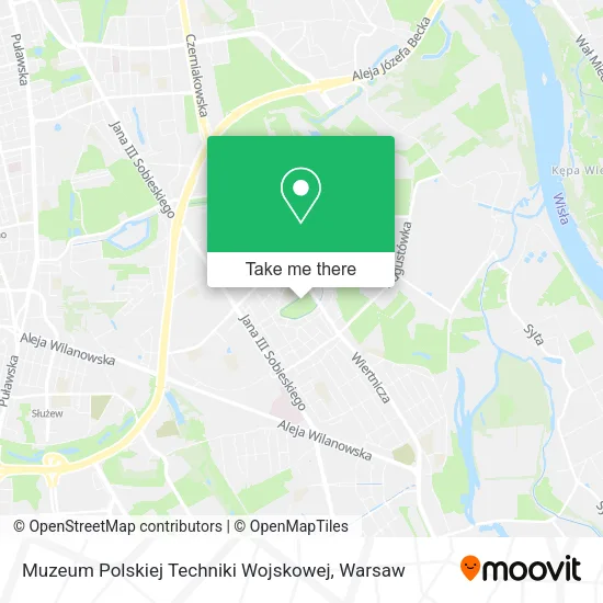 Карта Muzeum Polskiej Techniki Wojskowej