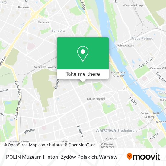POLIN Muzeum Historii Żydów Polskich map