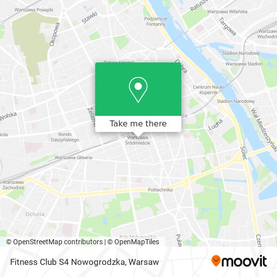 Карта Fitness Club S4 Nowogrodzka