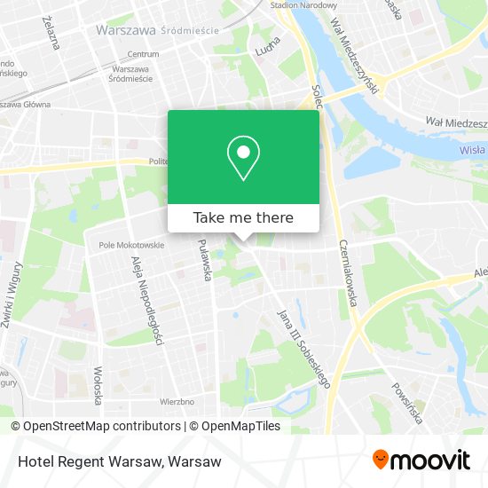 Hotel Regent Warsaw map