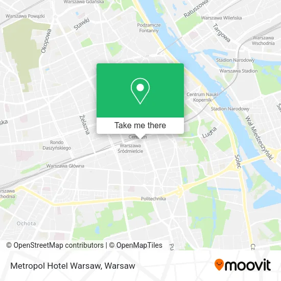 Metropol Hotel Warsaw map