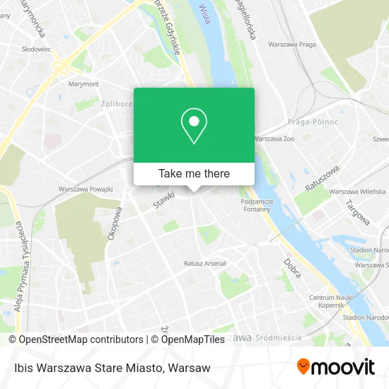 Карта Ibis Warszawa Stare Miasto