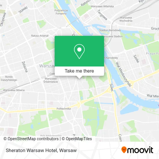Sheraton Warsaw Hotel map
