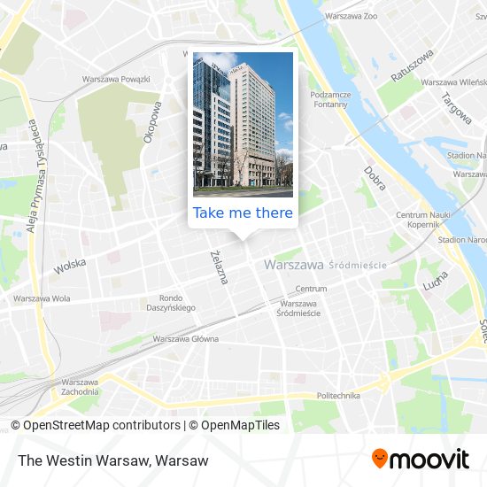 The Westin Warsaw map