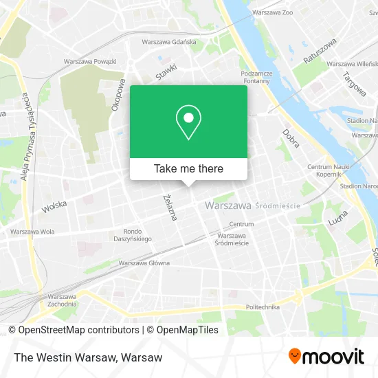 The Westin Warsaw map