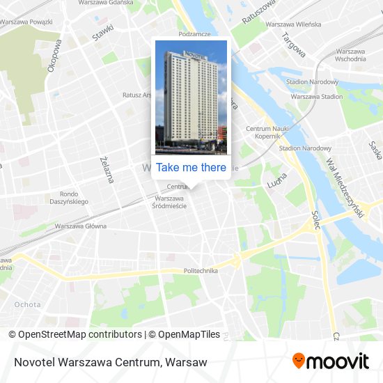 Карта Novotel Warszawa Centrum