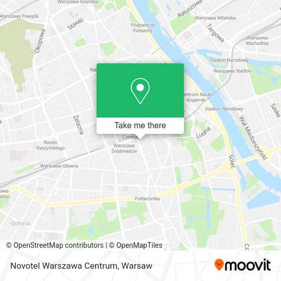 Карта Novotel Warszawa Centrum