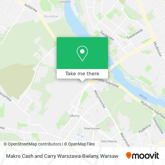 Makro Cash and Carry Warszawa-Bielany map