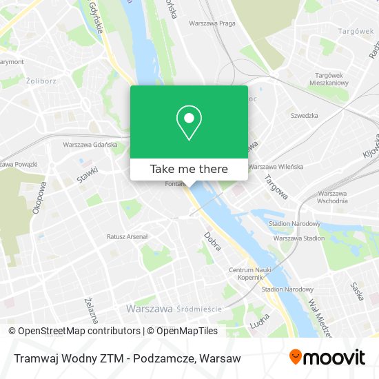 Tramwaj Wodny ZTM - Podzamcze map