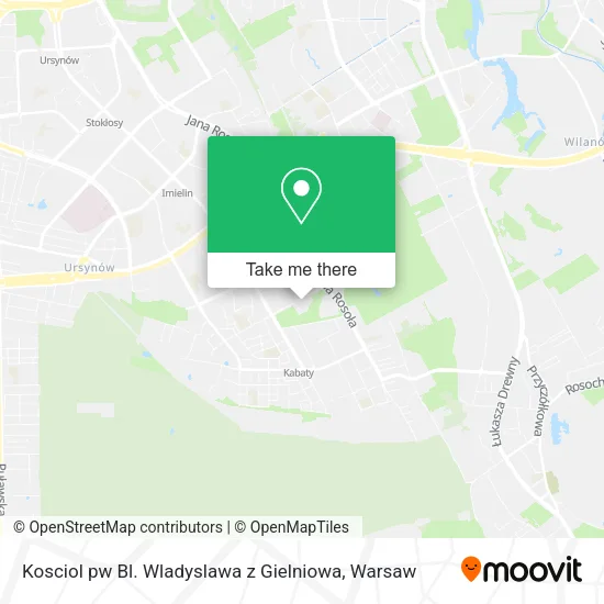 Kosciol pw Bl. Wladyslawa z Gielniowa map