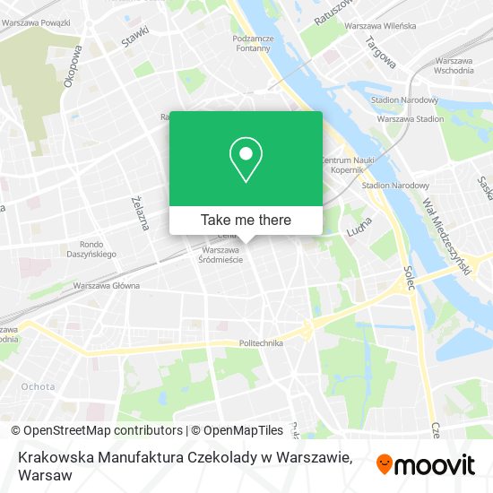 Krakowska Manufaktura Czekolady w Warszawie map