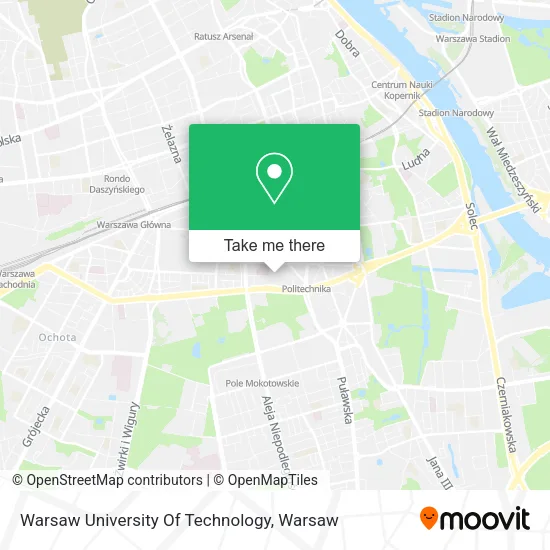 Карта Warsaw University Of Technology