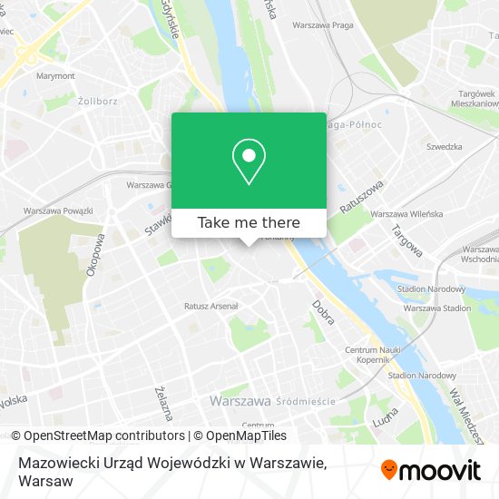 Mazowiecki Urząd Wojewódzki w Warszawie map