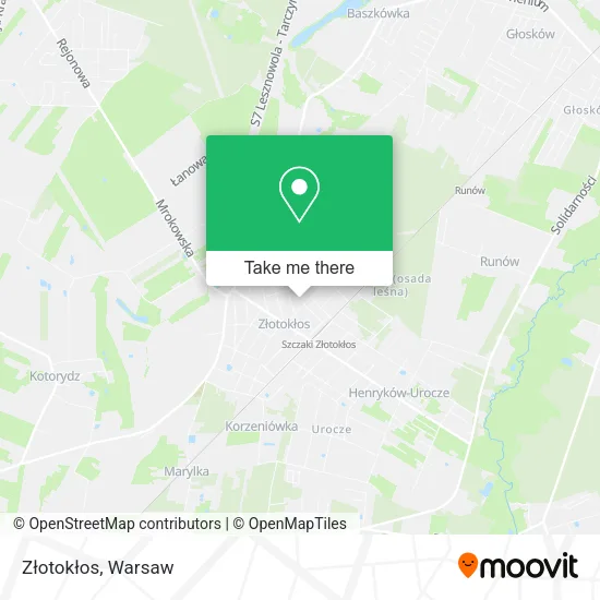 Złotokłos map