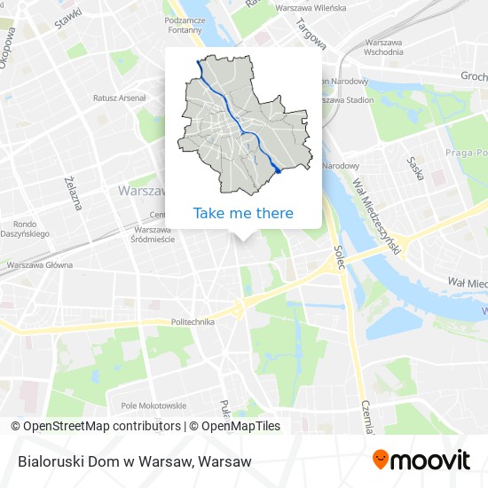 Bialoruski Dom w Warsaw map