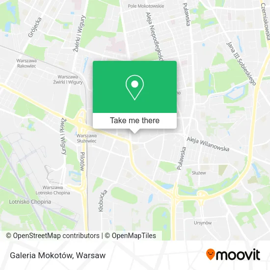 Galeria Mokotów map