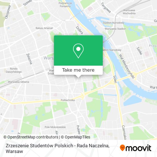 Zrzeszenie Studentów Polskich - Rada Naczelna map