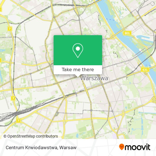 Centrum Krwiodawstwa map