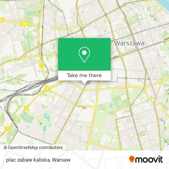 plac zabaw kaliska map