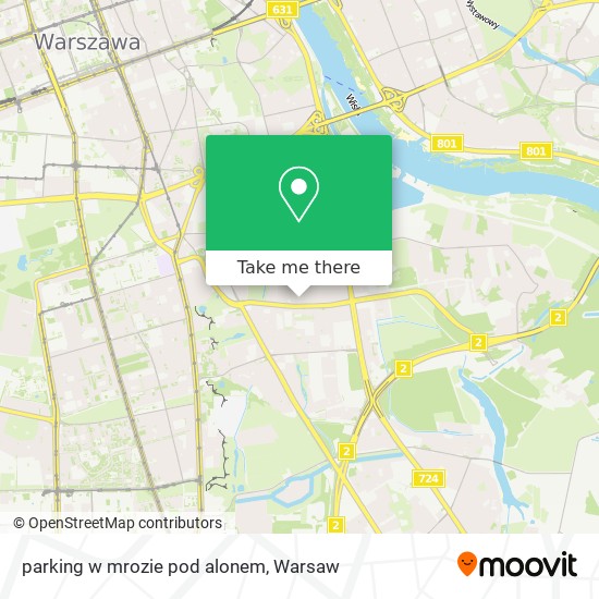 parking w mrozie pod alonem map