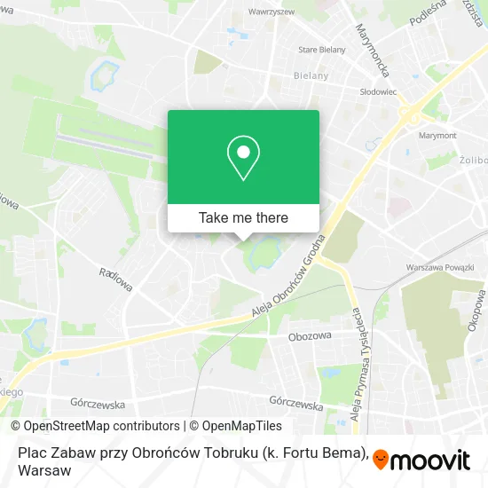 Plac Zabaw przy Obrońców Tobruku (k. Fortu Bema) map