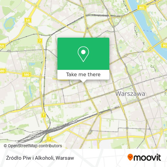 Źródło Piw i Alkoholi map