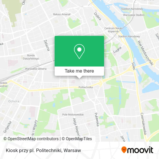 Карта Kiosk przy pl. Politechniki