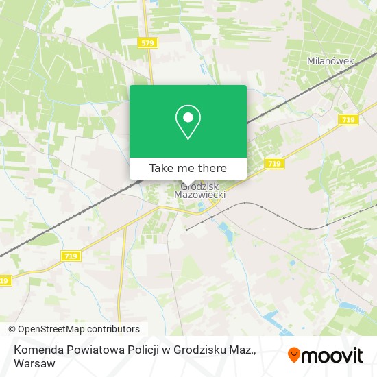 Komenda Powiatowa Policji w Grodzisku Maz. map