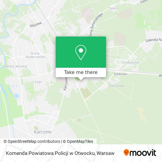 Komenda Powiatowa Policji w Otwocku map