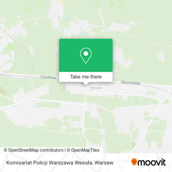 Карта Komisariat Policji Warszawa Wesoła