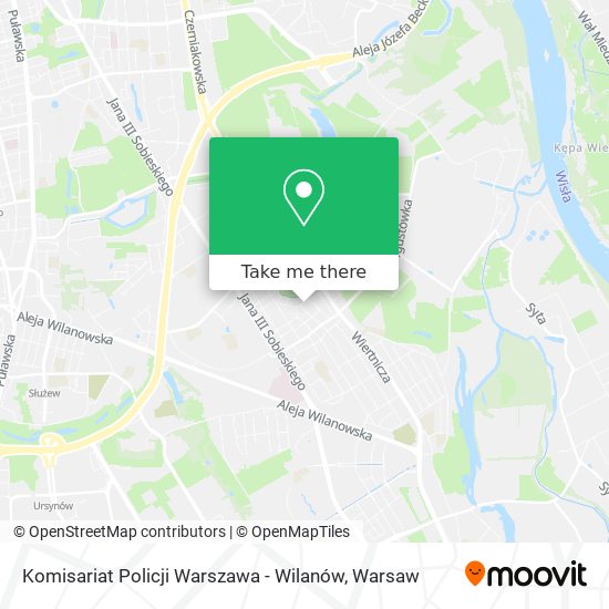 Komisariat Policji Warszawa - Wilanów map