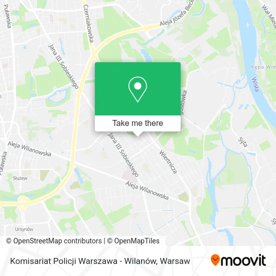 Komisariat Policji Warszawa - Wilanów map