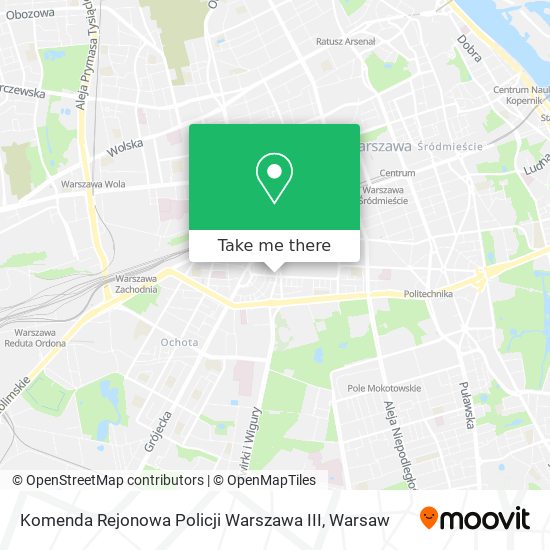 Карта Komenda Rejonowa Policji Warszawa III