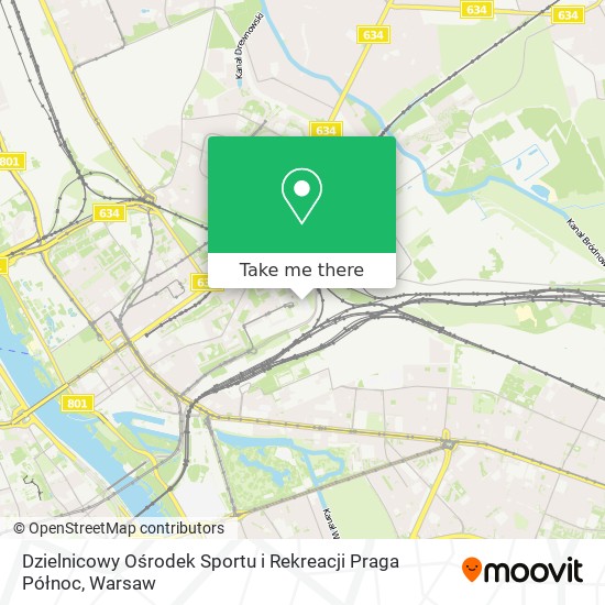 Dzielnicowy Ośrodek Sportu i Rekreacji Praga Północ map