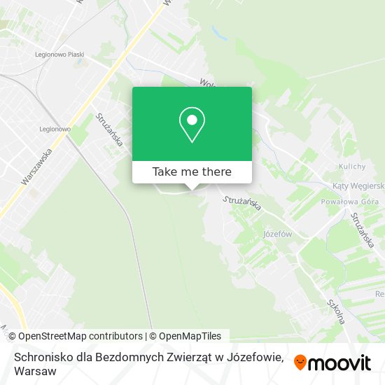 Schronisko dla Bezdomnych Zwierząt w Józefowie map