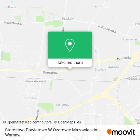 Карта Starostwo Powiatowe W Ożarowie Mazowieckim