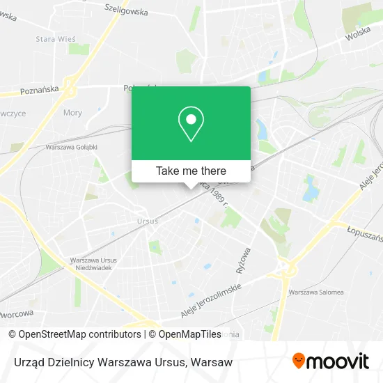 Карта Urząd Dzielnicy Warszawa Ursus