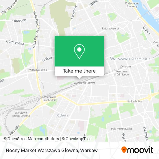 Nocny Market Warszawa Główna map