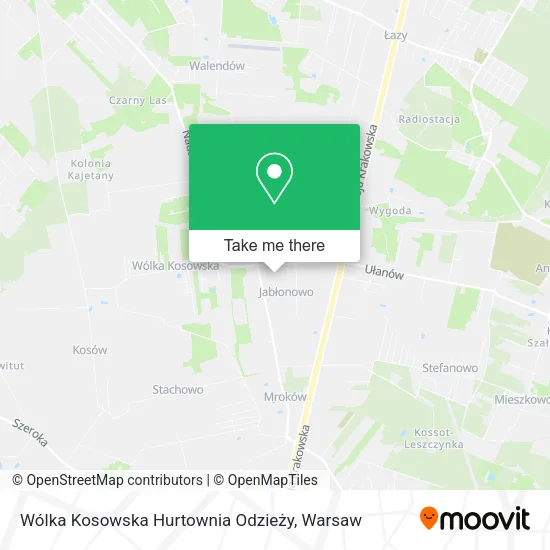 Wólka Kosowska Hurtownia Odzieży map