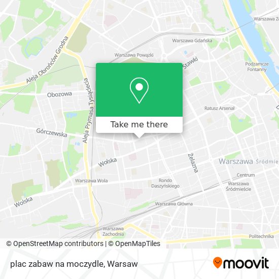 Карта plac zabaw na moczydle