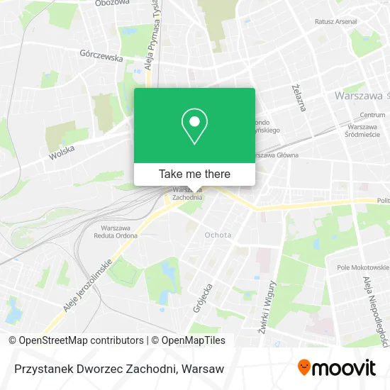 Przystanek Dworzec Zachodni map