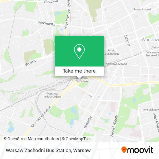 Warsaw Zachodni Bus Station map