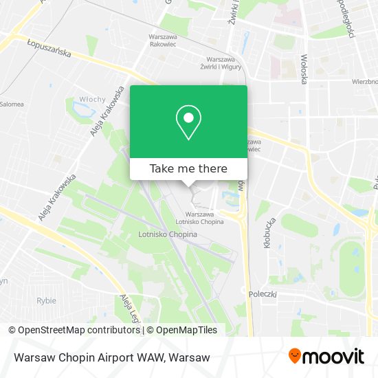 Карта Warsaw Chopin Airport WAW