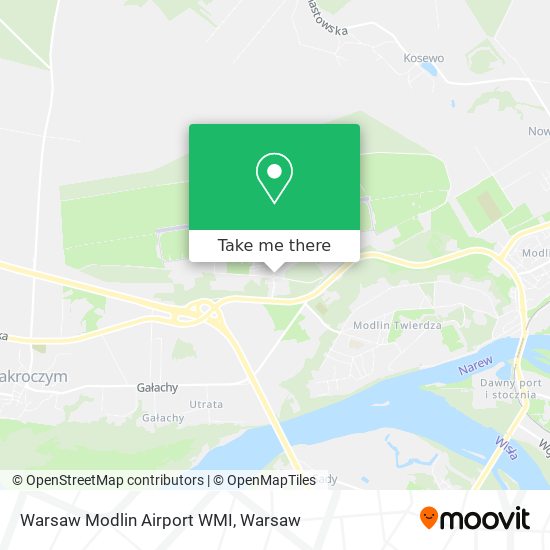 Warsaw Modlin Airport WMI map