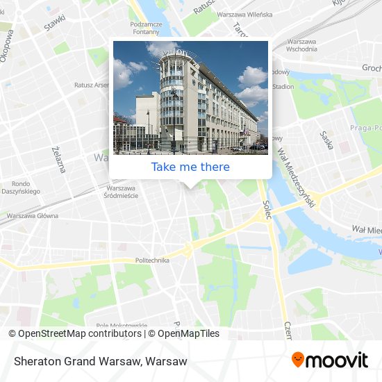 Sheraton Grand Warsaw map