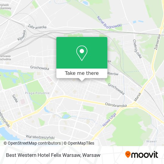 Best Western Hotel Felix Warsaw map