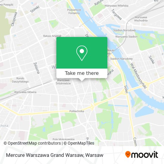 Mercure Warszawa Grand Warsaw map