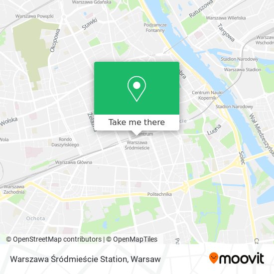 Warszawa Śródmieście Station map