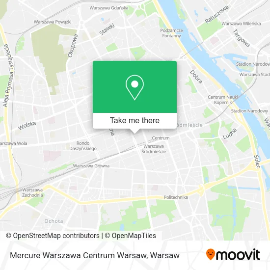 Mercure Warszawa Centrum Warsaw map