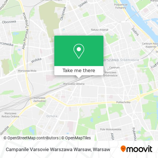 Campanile Varsovie Warszawa Warsaw map